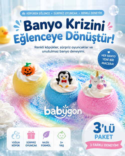 Çılgın Köpüren Sürpriz Oyuncaklı Banyo Topu Seti
