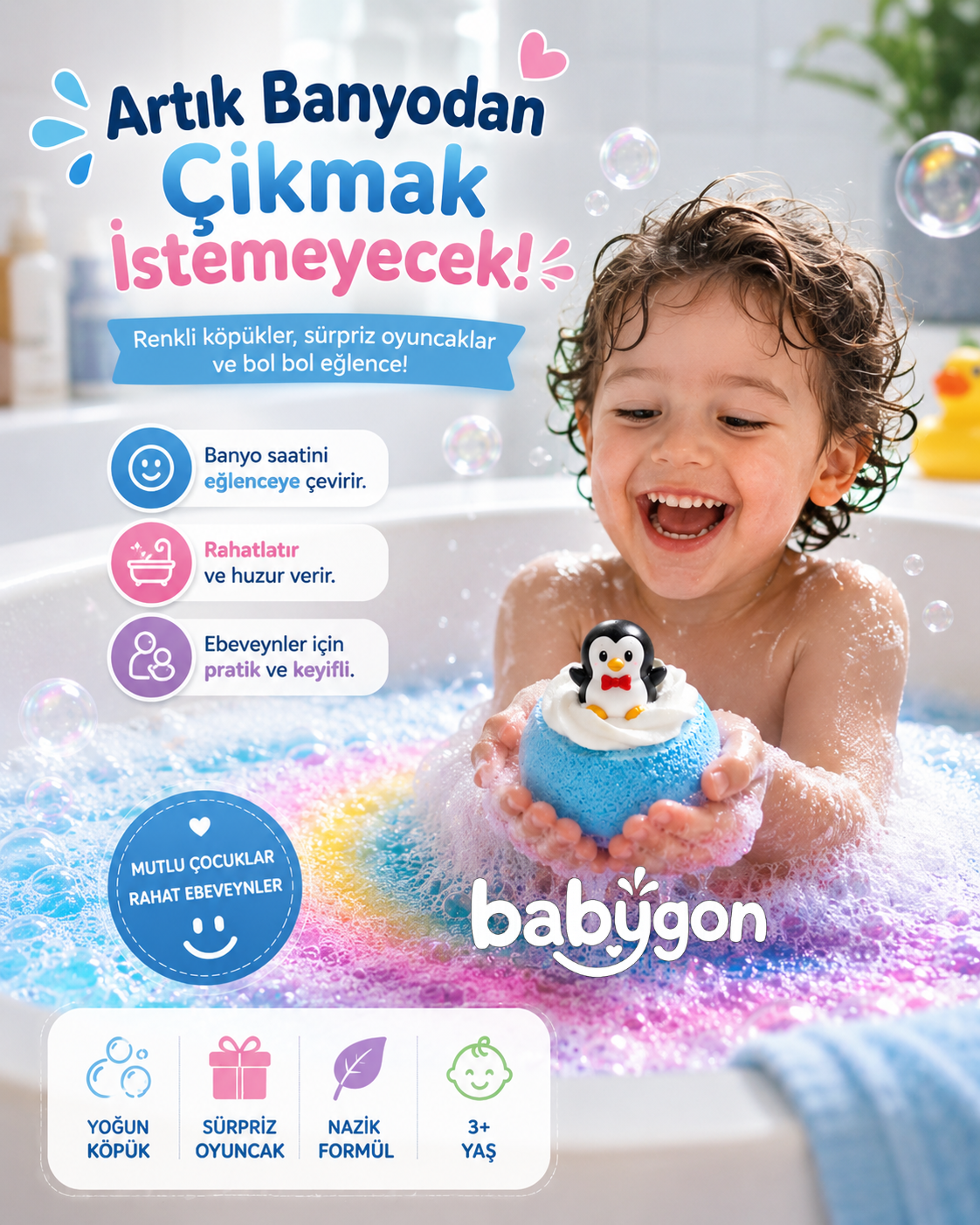 Çılgın Köpüren Sürpriz Oyuncaklı Banyo Topu Seti