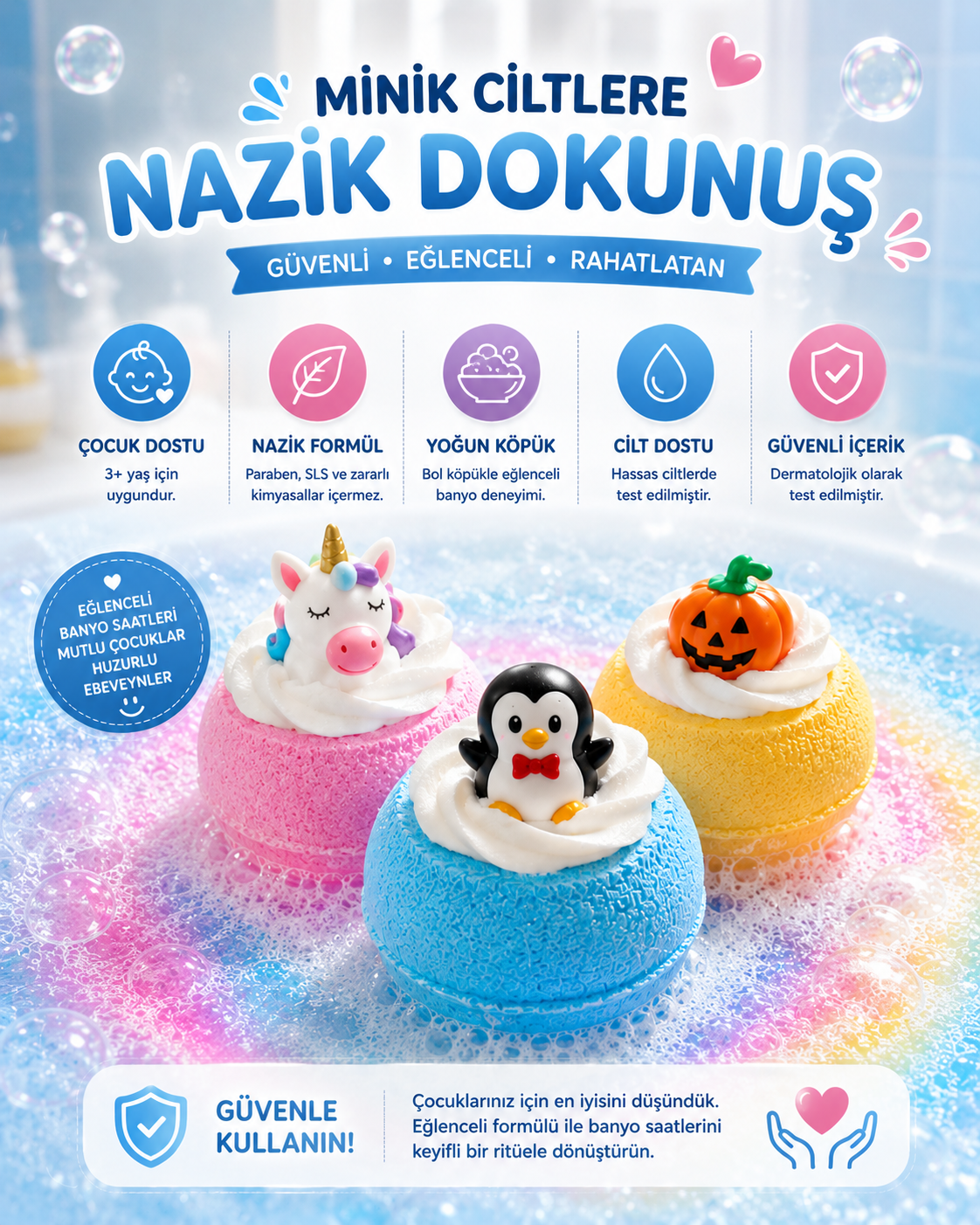 Çılgın Köpüren Sürpriz Oyuncaklı Banyo Topu Seti